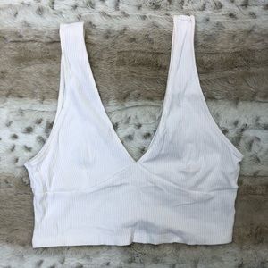 Forever 21 Women Surplus White Crop Top Medium